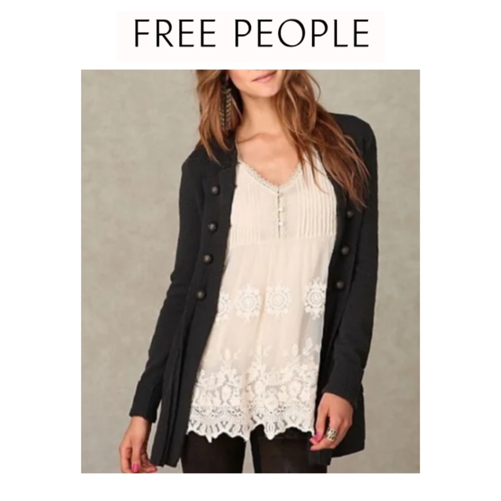 Free People Military Style Cardigan